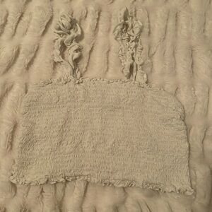 Ruffled cropped tank top